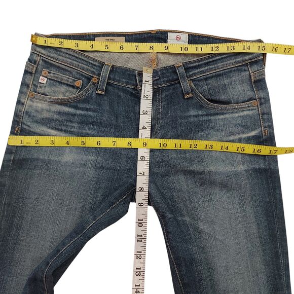 AG Adriano Goldschmied The Stilt Cigarette Leg Jeans Womens 28 Blue Stretch - Picture 8 of 11